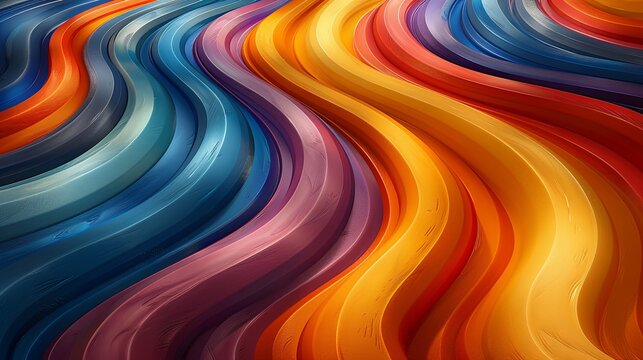Abstract groovy hippie 70s background. Waves colorful vintage swirl, twirl ,psychedelic, striped pattern illustration design for wallpaper, web, banner and print