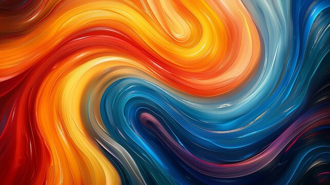 Abstract groovy hippie 70s background. Waves colorful vintage swirl, twirl ,psychedelic, striped pattern illustration design for wallpaper, web, banner and print