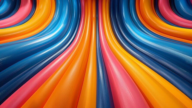 Abstract groovy hippie 70s background. Waves colorful vintage swirl, twirl ,psychedelic, striped pattern illustration design for wallpaper, web, banner and print