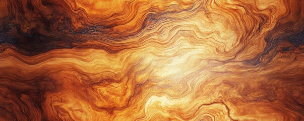 Abstract background with swirling orange and brown patterns resembling a cosmic storm or marble texture.