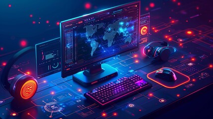 Wall Mural - Call center, online customer support. Contact Us Customer Service For Personal Assistant Service, Person Advisor and Social Media Network. 3D Web Vector Illustrations