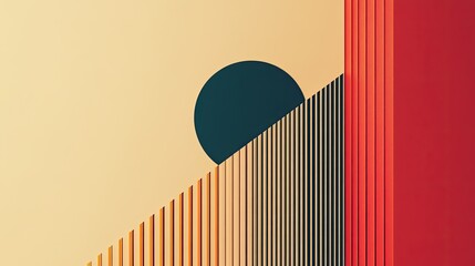 Poster - Minimalist graphic design with bold colors and smooth, sleek lines, creating a sharp and modern aesthetic for various uses