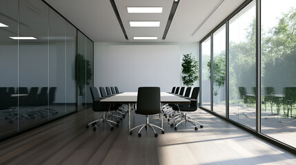 Wall Mural - Modern Meeting Room Design: Perfect for Business Presentations and Collaboration