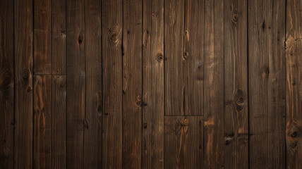 Wall Mural - Fond de planche de bois marron foncé, papier peint. Vieux fond en bois texturé foncé grunge, la surface de la vieille texture de bois brun, vue de dessus lambris en bois de pin brun.	