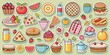 © Sujid - of adorable food and picnic stickers perfect for scrapbooking or journaling, cute, food, picnic, stickers, fun, colorful