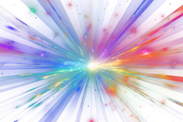 Sticker - Vibrant colorful light burst  png overlay effect, transparent background