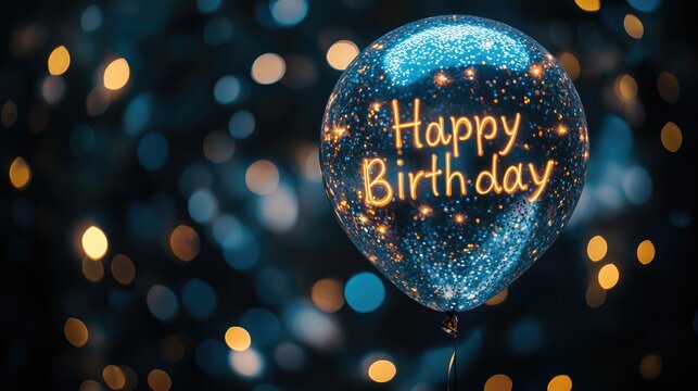 A glitter filled balloon with 