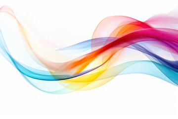 Sticker - PNG Rainbow ribbons backgrounds pattern white background.