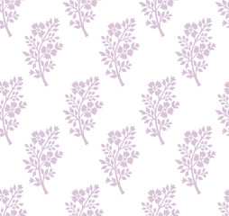 Floral Block Print Flower damask pattern Boho floral repeat pattern vector file