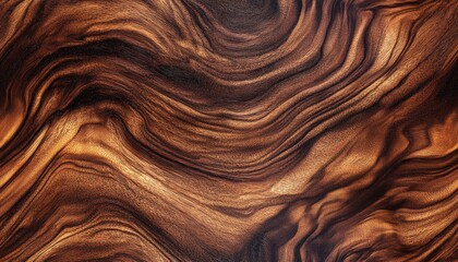 Wall Mural - Polished olive wood with rich, swirling grain, perfect for luxury kitchenware, luxury wood texture, gourmet design