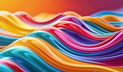 Wave colorful background liquid effect , Generate Ai