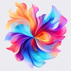 Wall Mural - abstract colorful background with flowers