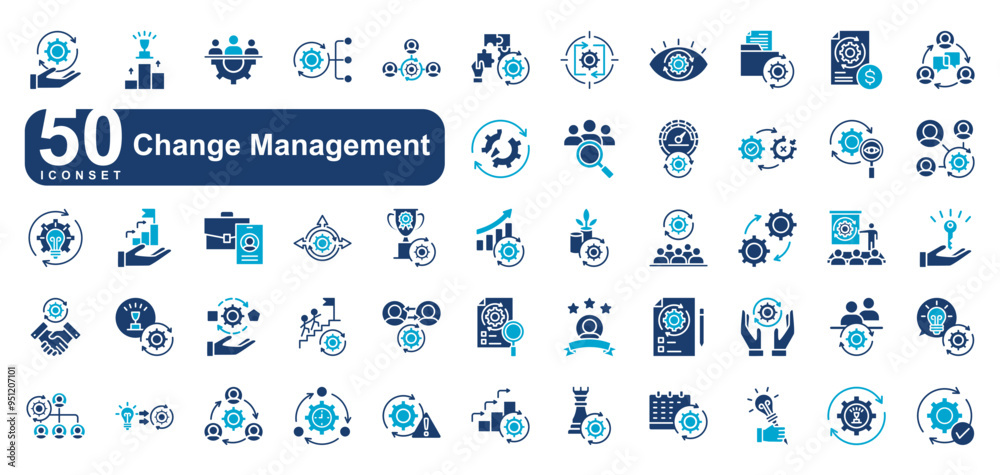 Identify Change Icon change management iconset Stock Vector | Adobe Stock