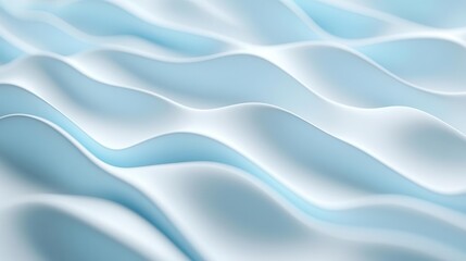 Fototapete - Wavy lines creating a digital landscape, abstract tech background, 3D illustration