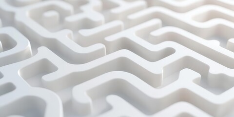 Poster - Triangle shaped labyrinth maze, abstract 3D render, showcasing a mesmerizing visual illusion.