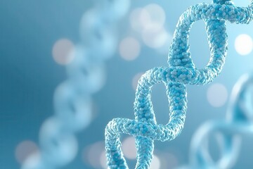 DNA strands, abstract biology background, digital concept that illuminates the wonders of genetic coding.