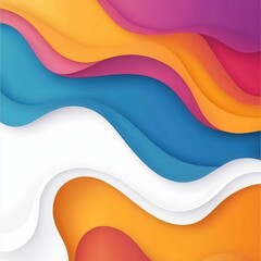 Sticker - Colorful abstract background with dynamic shapes