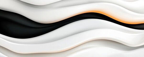 Poster - Black and white wave water moire background, abstract vector design adds a touch of elegance to any project.