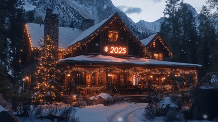 Enchanting Winter Wonderland Cabin Nestled in the Mountains