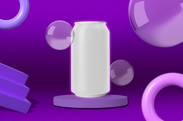 Poster - Soda can png, transparent mockup