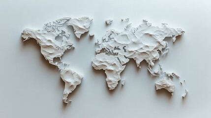 Poster - A minimalistic travel background featuring a simple world map outline. Ample copy space available.