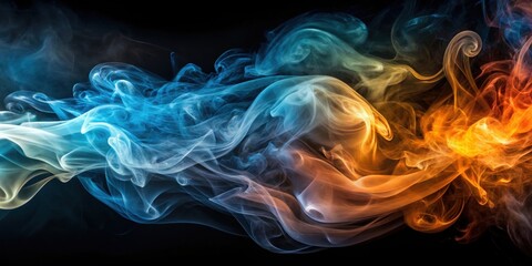 Canvas Print - Abstract background of swirling smoke , mist, haze, ethereal, smoky, textured, delicate, design, artistic, backdrop