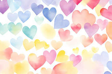 Poster - Colorful heart effect png paint texture overlay, transparent background