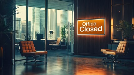 Poster - A professional office space with a 