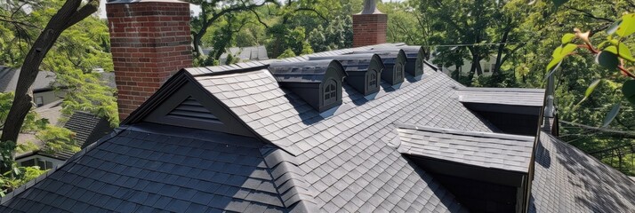 Canvas Print - Dormer accentuated on recently added roof.