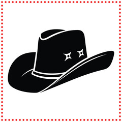 Classic Cowboy Hat Silhouette   Perfect for Western Themed Designs