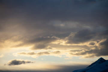 Sun setting Behind the Colorado Rocky Mountains