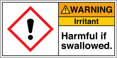 Wall Mural - 18 ANSI Z535 WARNING GHS Chem...