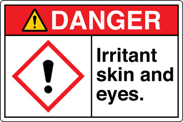 Wall Mural - 01 ANSI Z535 DANGER GHS Chemi...