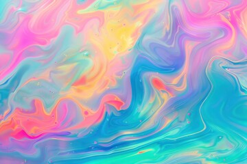 Wall Mural - Abstract Swirling Liquid in Vibrant Colors