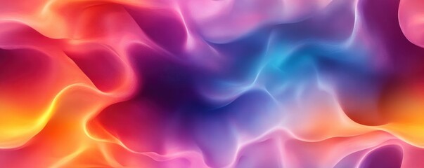 Wall Mural - Vibrant abstract background with smooth, fluid color gradients in shades of red, purple, and blue, creating a dynamic and energetic visual effect.