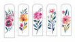 © Daffodil - set of bookmarks, botanical illustration , isolated on white background