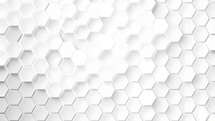 Poster - Abstract geometric hexagon white and gray color background. digital drawing. white background. triangle tunnel. Modern Abstract hexagon Illustration. Poster, wallpaper, banner.