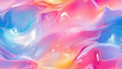 Canvas Print - Liquid crystal effect with vibrant colors, [Abstract Background], [Colorful and fluid]