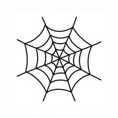 Wall Mural - halloween spider web cobweb black isolated on white