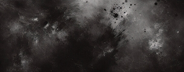 Sticker - Fondo de hormigón con textura grunge negro oscuro. Panorama de fondo o textura de pizarra negra gris oscuro. Textura de hormigón negro vectorial. Fondo de pared de piedra.	