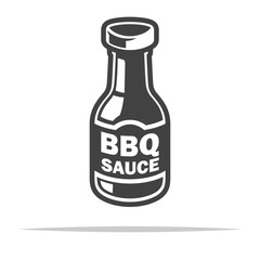 Canvas Print - Barbecue sauce bottle icon transparent vector isolated