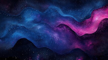 Wall Mural - A cosmic night sky filled with nebulae, star clusters, and a sense of wonder and mystery.