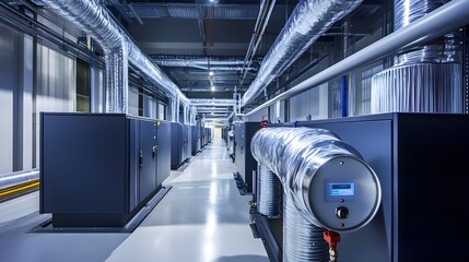 Poster - cutting edge cooling system inside a state of the art data center ensuring optimal temperature and c
