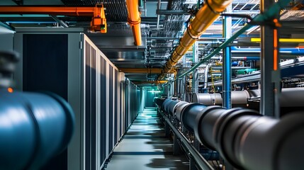 Poster - integrated cooling system in sustainable data center optimizing energy efficiency and environmental 