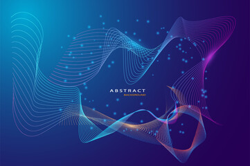 Aufkleber - Abstract particles circle background. Eps10 Vector background.	