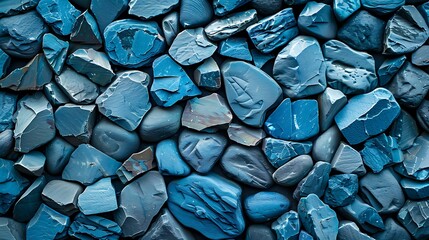 Abstract backdrop of stones in nature texture of blue stones