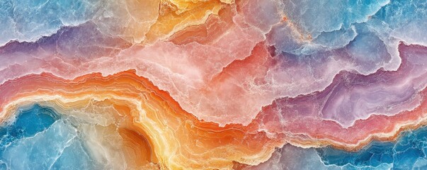 Sticker - Seamless texture of marble with multi-colored veins, [Abstract Background Marble], [Playful and artistic]