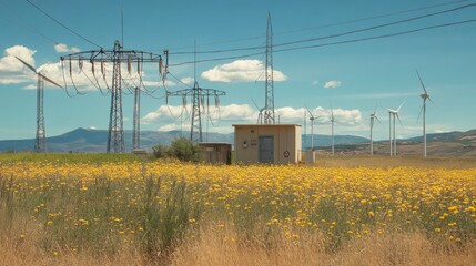 Wall Mural - Windmills, Zaragoza