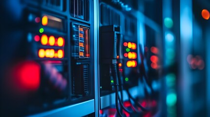 Poster - organized data center power distribution units for seamless electricity supply rows of power distrib