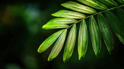 Exotic Arenga Palm Leaf Close-up Texture for Background Design